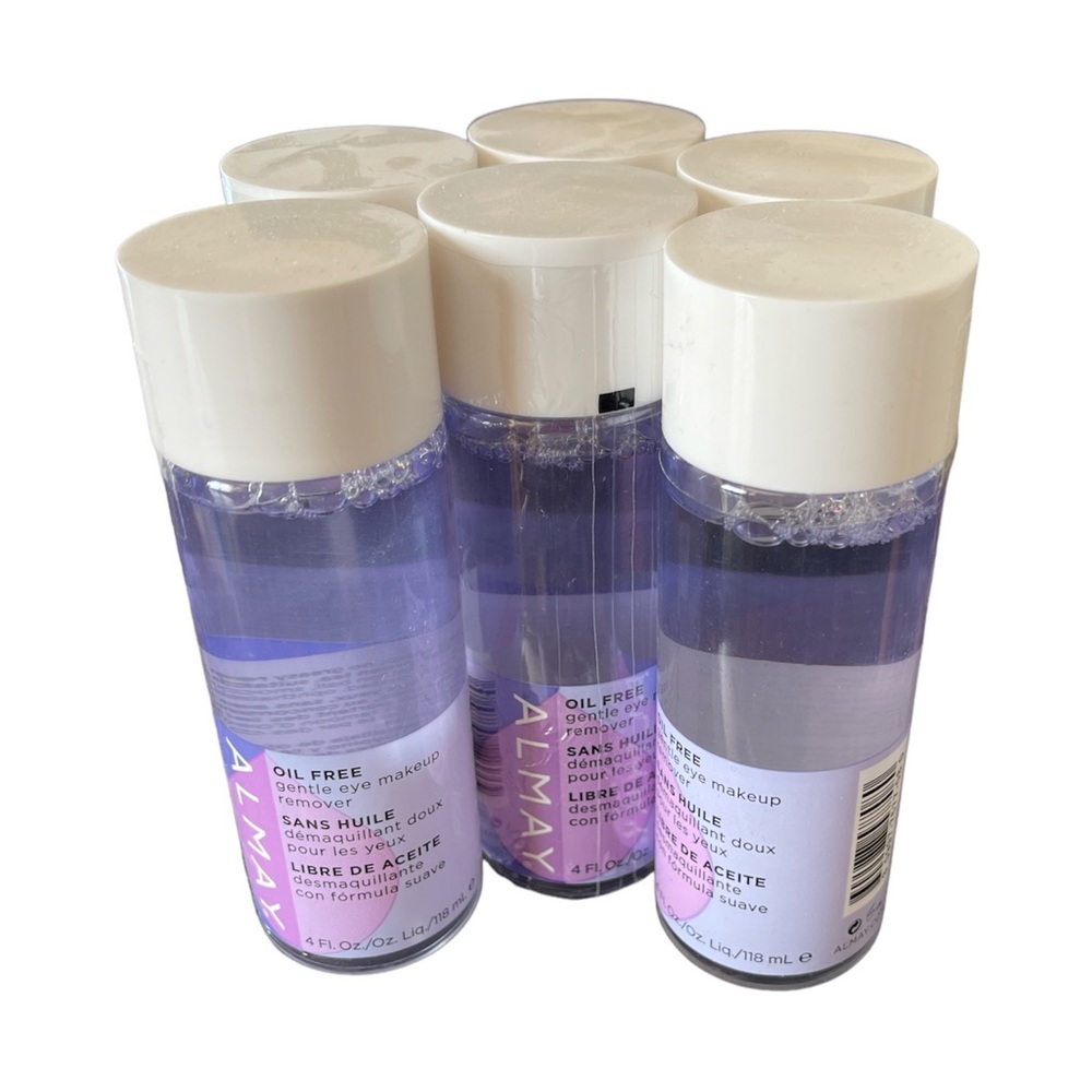 6 Pack Almay Gentle Oil Free Eye Makeup Remover Liquid, 4 fl oz each